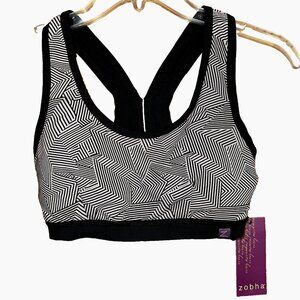 Zobha Geo Chevron Print Sports Bra • NWT • Medium Impact • Size M • Athleisure